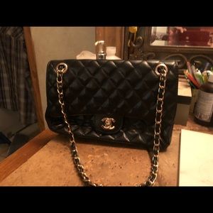 Chanel vintage black shoulder bag